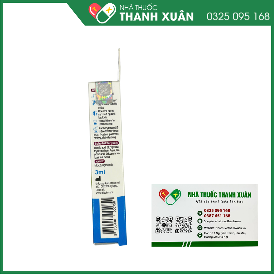 Nilocin Vorte Pen - Điều trị mụn cóc, mụn cơm ở bàn tay, bàn chân, cánh tay và chân